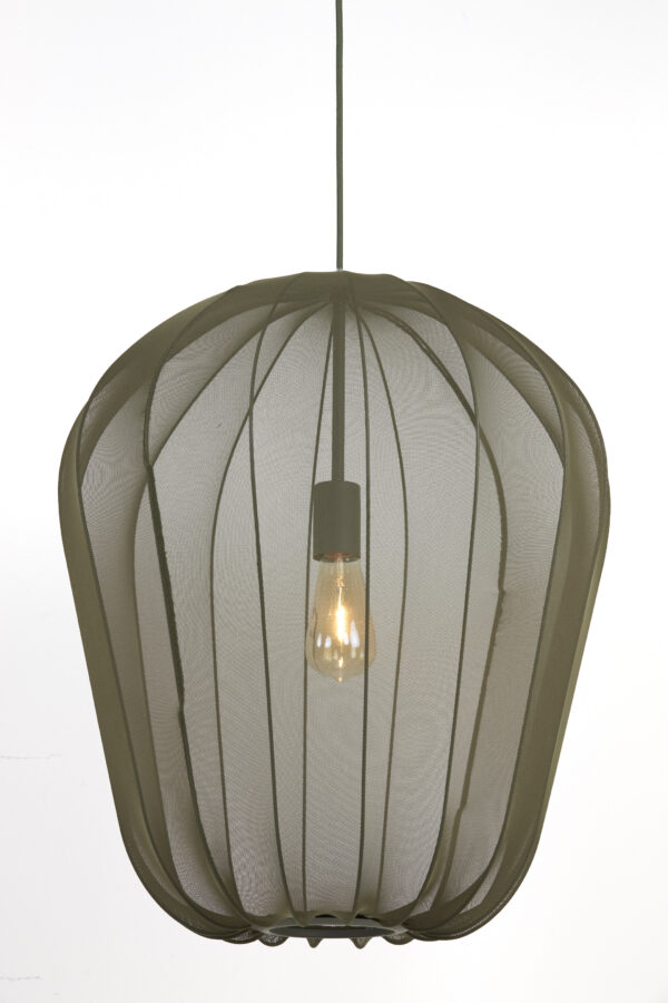 Μονόφωτο κρεμαστό μεγάλο PLUMERIA dark green
