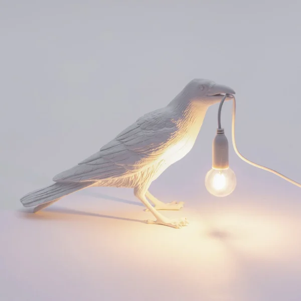 Bird Lamp White Waiting(Design Marcantonio)