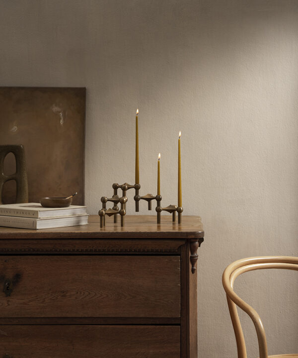 Candle holder 3-pack bronzed brass - Image 3