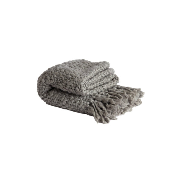 Throw 170x130 cm RISCA dark grey