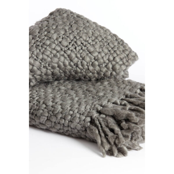 Throw 170x130 cm RISCA dark grey - Image 2