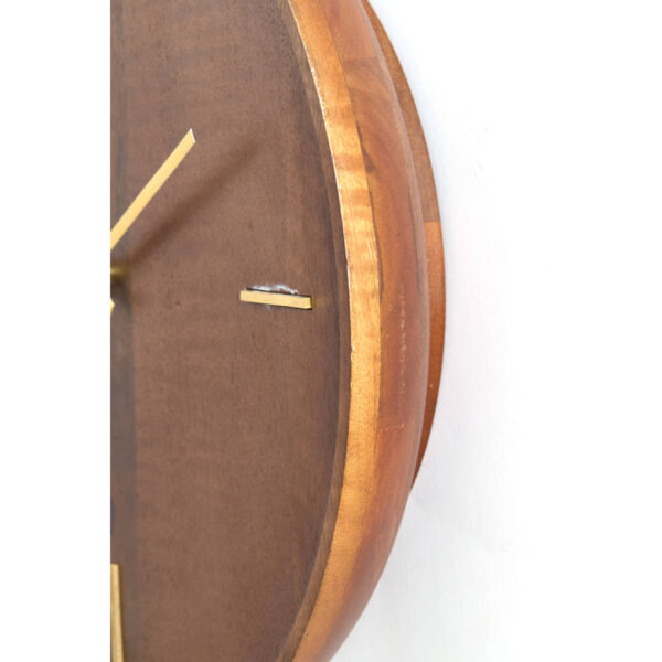 Clock Ø56 cm VETI mango wood brown+gold - Image 4