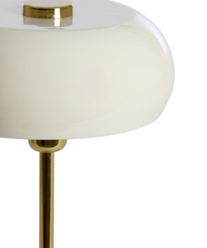 Επιτραπέζιο φωτιστικό μεταλλικό γυαλιστερό cream+gold