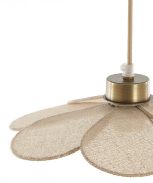 Φωτιστικό κρεμαστό σε σχήμα λουλούδι μπεζ