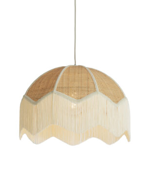 Κρεμαστό μονόφωτο raffia natural-cream