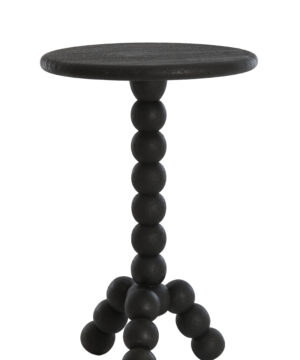 Side table wood matt black