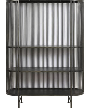 Βιβλιοθήκη-ραφιέρα μεταλλική σε μαύρο χρώμα