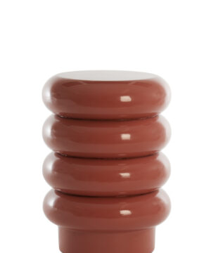 Side table metallic coral