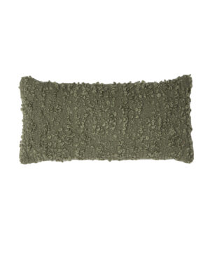Μαξιλάρι μακρόστενο μπουκλέ σε πράσινο χρώμα