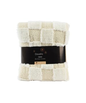 Ριχτάρι - κουβέρτα καναπέ σε μπεζ χρώμα 130Χ170cm