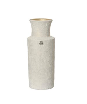 Βάζο κεραμικό χειροποίητο μπεζ με χρυσό στο εσωτερικό