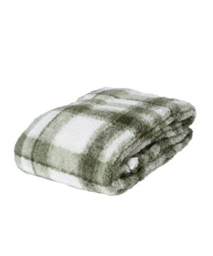 Ριχτάρι - κουβέρτα καναπέ καρό πράσινο - λευκό
