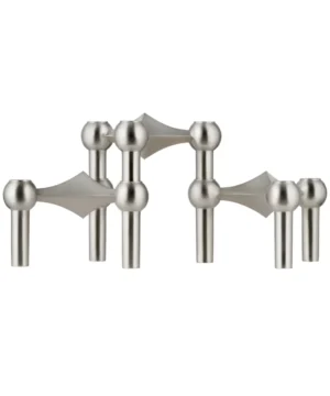 Stoff nagel candle holder brushed chrome