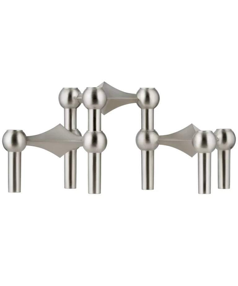Stoff nagel candle holder brushed chrome
