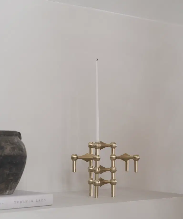 Stoff nagel candle holder brusched brass - Image 2