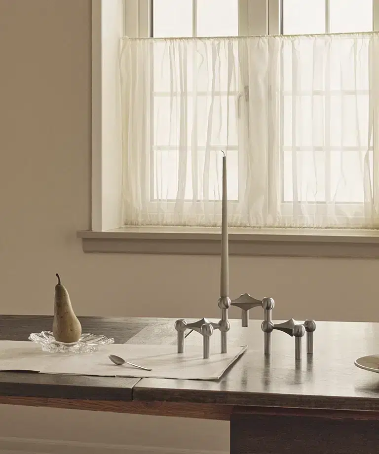 Stoff nagel candle holder brushed chrome - Image 2