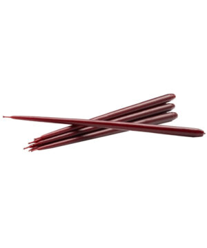 Candles burgundy red (box with 6 pieces)