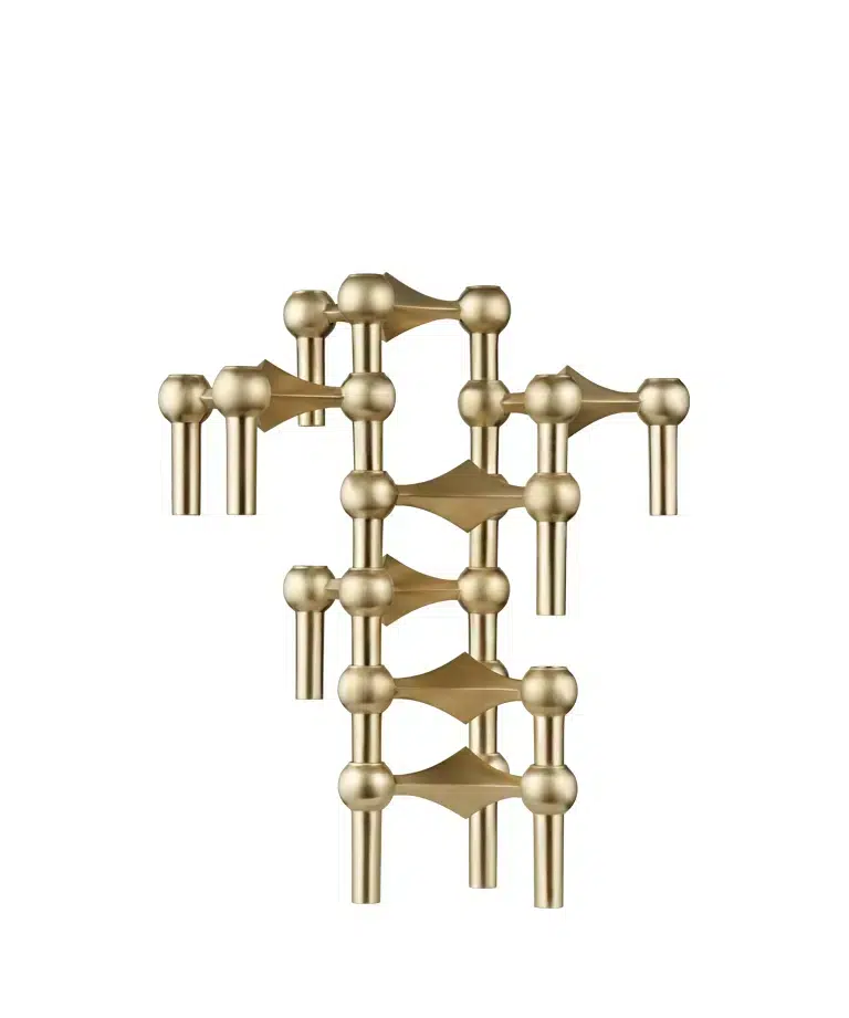 Stoff nagel candle holder brusched brass - Image 3