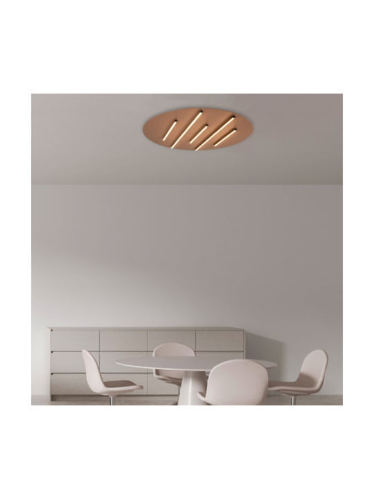 Πλαφονιέρα Οροφής Χρώμα sandy brick – red black mat LED - Image 3