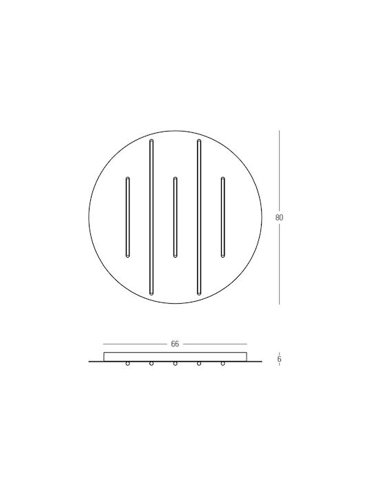 Πλαφονιέρα Οροφής Χρώμα sandy brick – red black mat LED - Image 2