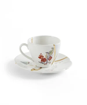 Kintsugi Coffee cup with saucer 01
