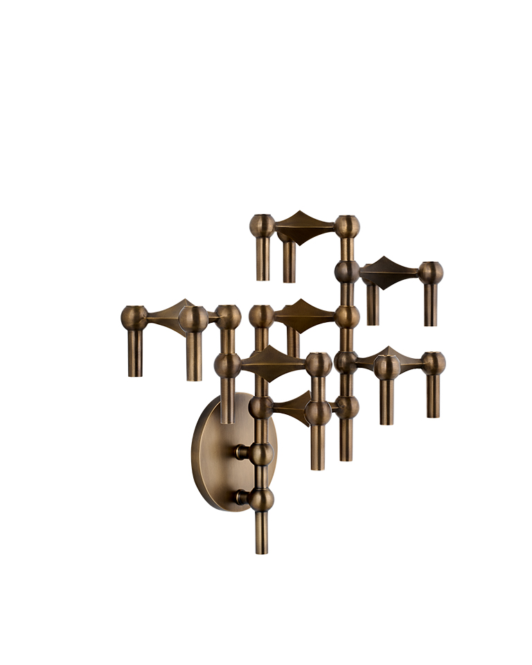 Wall hanger color bronzed brass