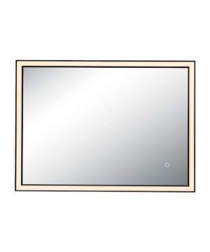 Καθρέπτης Τοίχου Με Φως Led 25392 80x60cm Touch Dim Black Αλουμίνιο