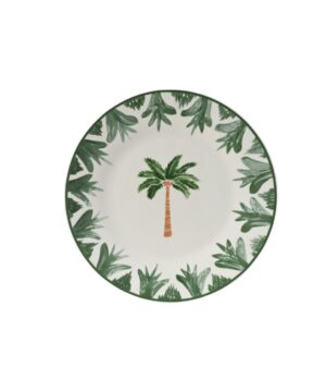 Πιάτο ρηχό - φαγητού πορσελάνη με σχέδιο φοίνικες