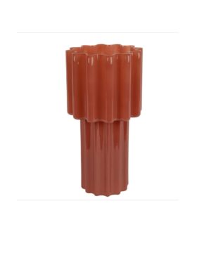 Βάζο γυάλινο σε κεραμιδί  χρώμα