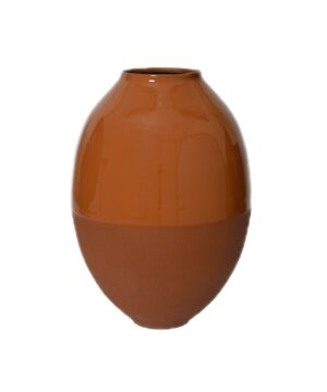 Βάζο μεταλλικό σε κεραμιδί χρώμα