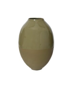 Βάζο μεταλλικό σε λαδί χρώμα